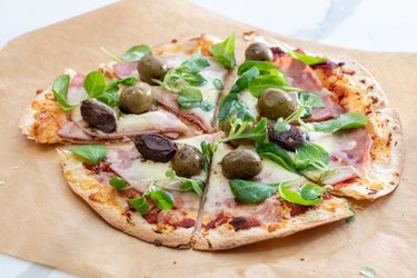 Quick tortilla “pizza”