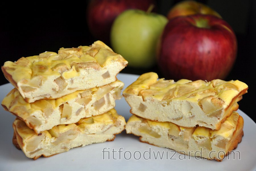 Apple-Protein Cheesecake Bars (Gluten-Free, Sugar Free)