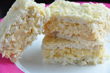 Coconut Cake with Egg Yolk Pudding (Gluten-Free)