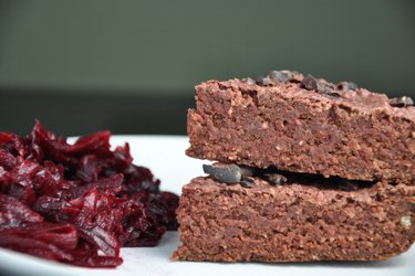 Gluten-Free Oatmeal Beet Brownies