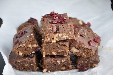 Flourless Black Bean Brownies with Cranberries, Coconut, and Nuts