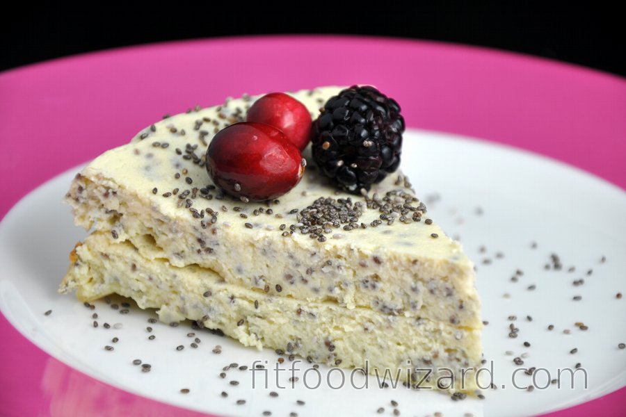 Cottage Cheese Cake With Poppy Or Chia Seeds Gluten Free