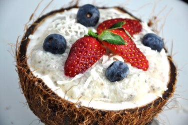 Tapioca pudding with chia seeds