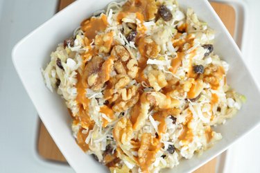 Zucchini-Apple Salad with Cottage Cheese