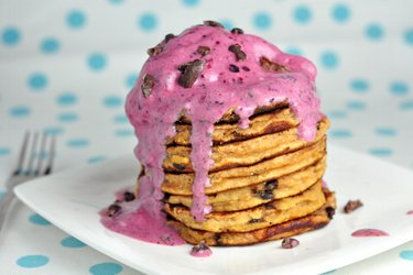 Coconut Flour Crumpets with Fruit Ice Cream