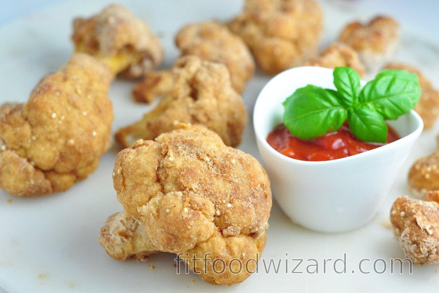Baked cauliflower in a batter