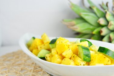Refreshing pineapple-cucumber salad