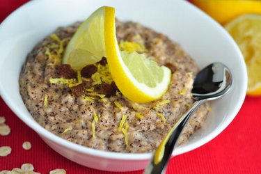 Perfect poppy seed and lemon oatmeal