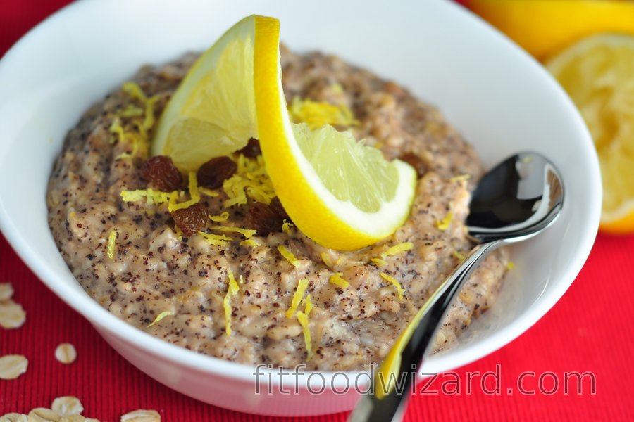Perfect poppy seed and lemon oatmeal