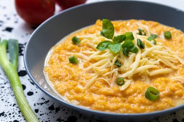 Healthy creamed pumpkin