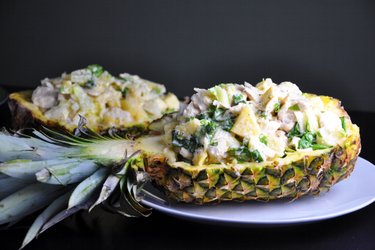 Fitness Chicken Breasts with Pineapple in Cheese Sauce