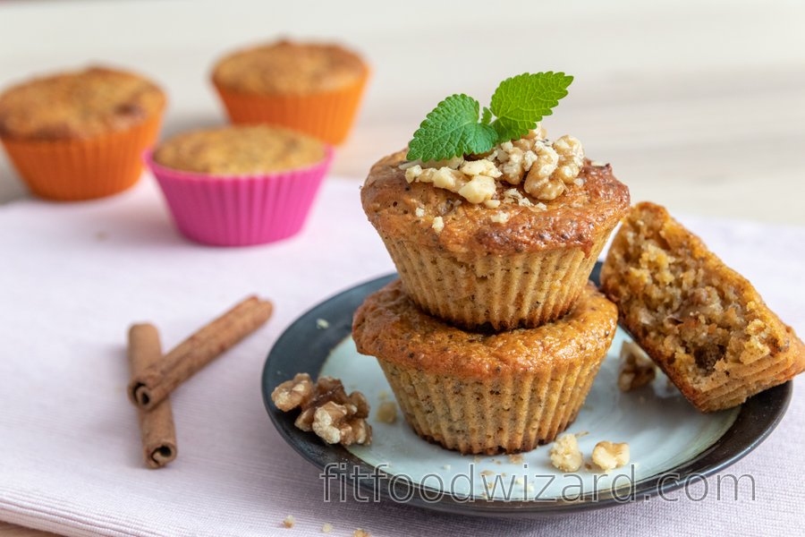 Healthy carrot muffins (from spelt flour)