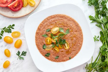 Simple cold gazpacho soup