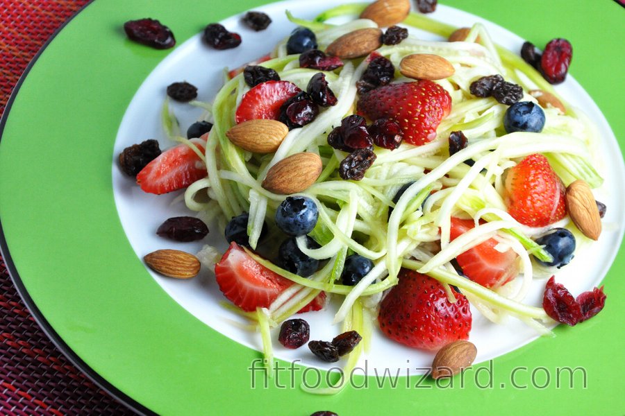 Light Zucchini-Fruit Salad with Lime Dressing